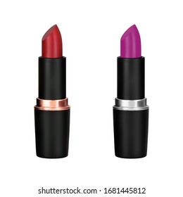Women's lipstick in a vector on a white background.Lipstick vector illustration.