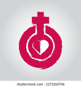 women's logo. women's equality logo in commemorating world women's day.