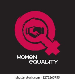 women's logo. women's equality logo in commemorating world women's day.