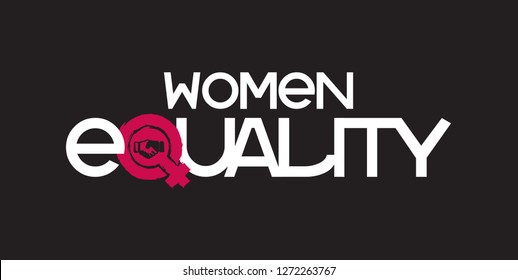 women's logo. women's equality logo in commemorating world women's day.