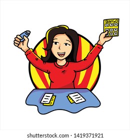 women's logos playing bingo games