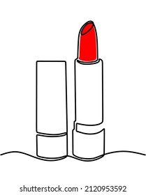 women's makeup lipstick online continuous single line art