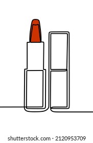 women's makeup lipstick online continuous single line art