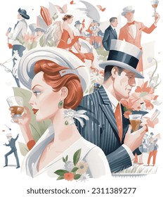 Women's and Men's clothes, Classic style, costume