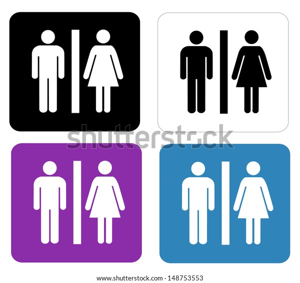 Womens Mens Toilets Stock Vector (Royalty Free) 148753553 | Shutterstock