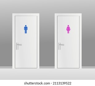 Women's and Men's Toilets vector