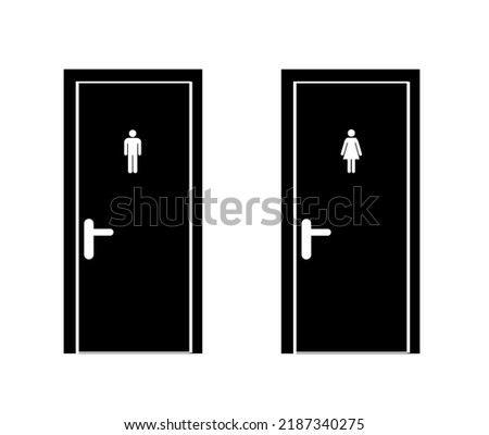 Women's and Men's Toilets  vector