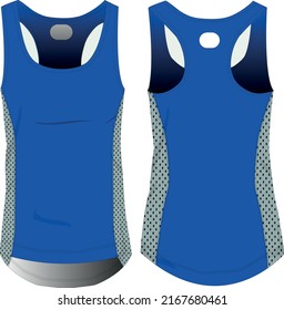 Women's mesh tank top vector file