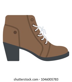 Women's must have ankle boots flat icon