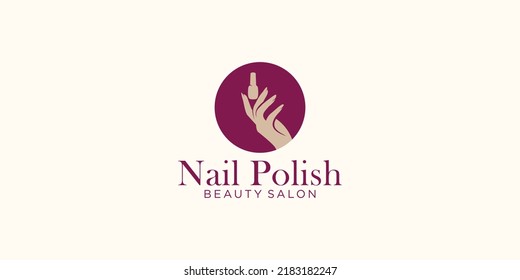 Women's Nail Polish Logo Design, Nail Care, Nail Salon