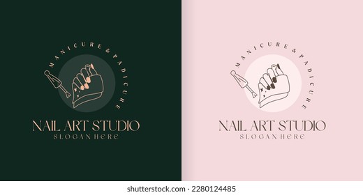 women's nail polish logo design, nail care, nail salon