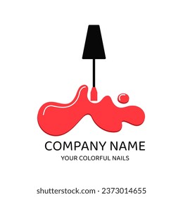 Women's nail polish logo design, nail care, nail salon