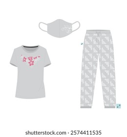 Womens night wear with pajama set