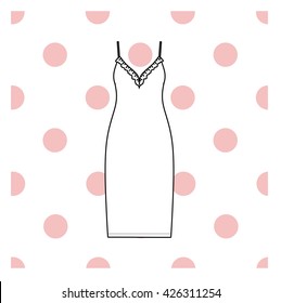 Women's nightie. home jersey dress.