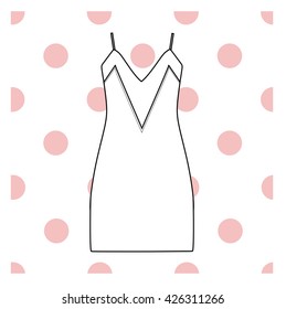 Women's nightie. home jersey dress.