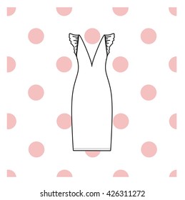Women's nightie. home jersey dress.