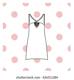 Women's nightie. home jersey dress.
