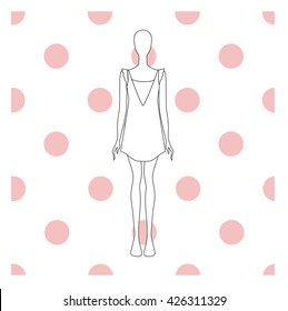 Women's nightie. home jersey dress.