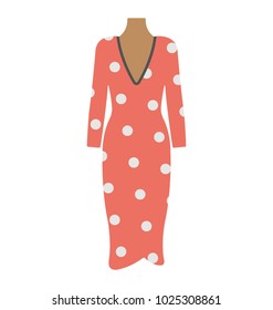 
Womens nightwear or nighty, flat vector icon
