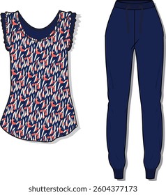 women's pajama set design. fashion models and more