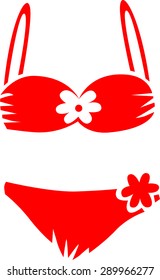 Women's panties red.