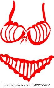 Women's panties red.