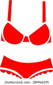 Women's panties red.