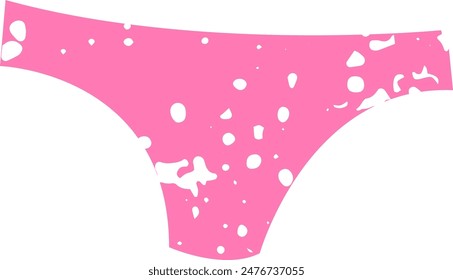 Women's Panties Splash Texture Vector Illustration