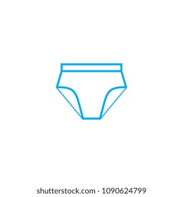 Women's panties vector thin line stroke icon. Women's panties outline illustration, linear sign, symbol concept.