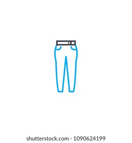 Women's pants vector thin line stroke icon. Women's pants outline illustration, linear sign, symbol concept.