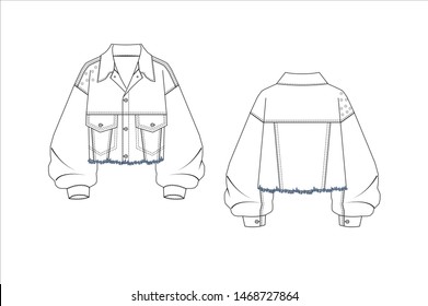 Free Illustrator Fashion Templates: Jacket Flat Sketches
