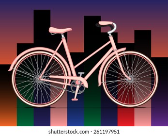 Womens Pink City Bicycle