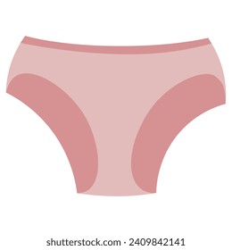 Bragas rosas de las mujeres, diseño plano vectorial.