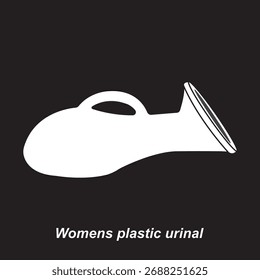 Diseño de símbolo de Ilustración vectorial de icono de urinario de plástico para mujer
