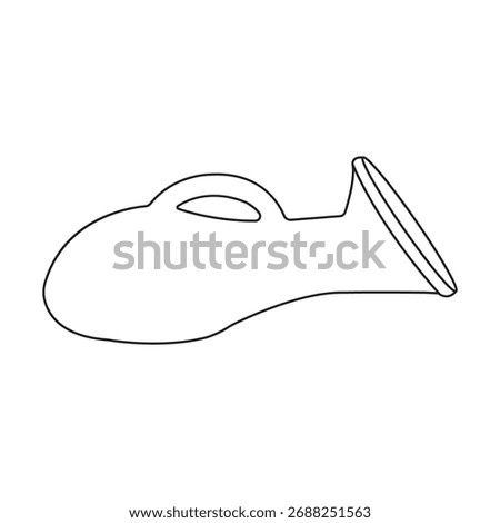 Womens plastic urinal icon vector illustration symbol design
