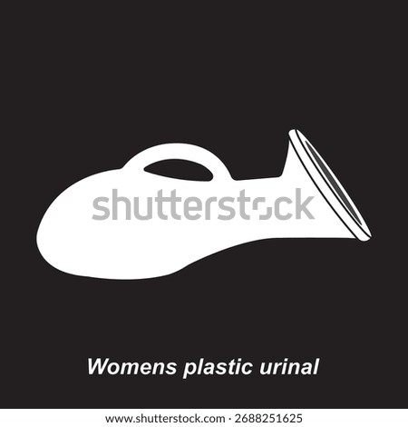 Womens plastic urinal icon vector illustration symbol design