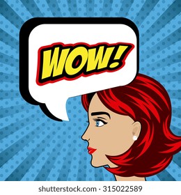 Womens in pop art cartoons graphics, vector illustration eps 10