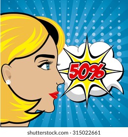 Womens in pop art cartoons graphics, vector illustration eps 10