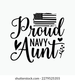 Womens Womens Proud Navy Aunt Family Military Appreciation Graphic