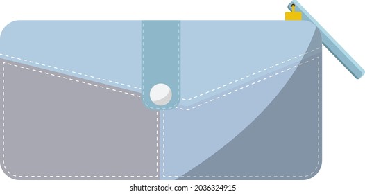 Womens purse, illustration, vector on white background.