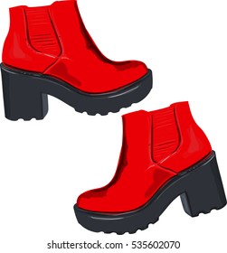 Women's red shoes
