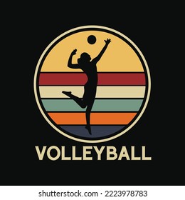 Womens retro and vintage volleyball svg png printable files for cricut