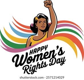 Women's rights day vector art illustration