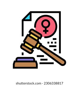 womens rights feminism woman color icon vector. womens rights feminism woman sign. isolated symbol illustration