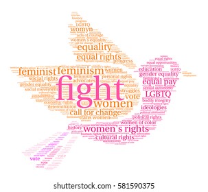 Womens Rights Fight Word Cloud On Stock Vector (Royalty Free) 581590375 ...