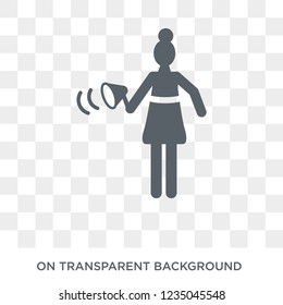 Women's rights icon. Trendy flat vector Women's rights icon on transparent background from Ladies collection. 