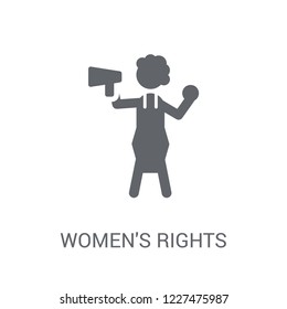 Women's rights icon. Trendy Women's rights logo concept on white background from Ladies collection. Suitable for use on web apps, mobile apps and print media.