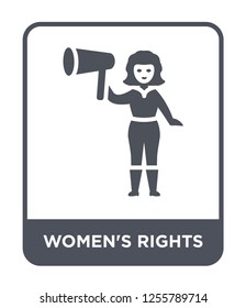 women's rights icon vector on white background, women's rights trendy filled icons from Ladies collection, women's rights simple element illustration