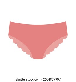 Women's seamless briefs, vector illustration isolated on white background. Female underwear, comfortable everyday woman lingerie.