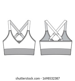 Women's Seamless Sports Bra Fashion Flats